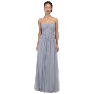 Adrianna Papell Strapless Tulle Convertible Gown in Slate